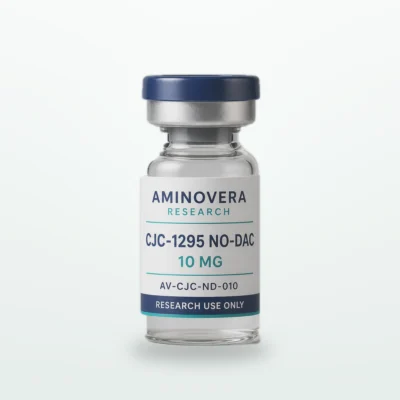 CJC-1295 no-DAC 10 mg lyophilised vial, Aminovera Research, research use only