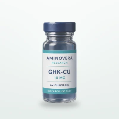 GHK-Cu 10 mg lyophilised vial, Aminovera Research, research use only