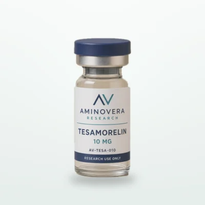 Tesamorelin 10 mg lyophilised vial, Aminovera Research, research use only