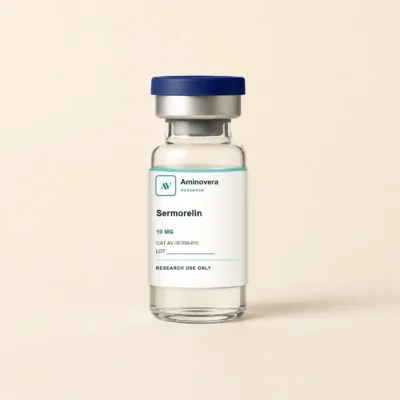 Sermorelin 10 mg vial, Aminovera Research